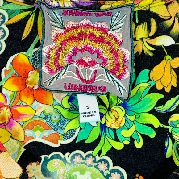 🕊️SOLD🕊️ JW Johnny Was Black Dreamer Swing Top Blouse Tunic Sz S Viscose - Picture 7 of 10